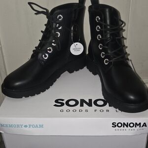 Sonoma Women's Sleek Black Moto Boots